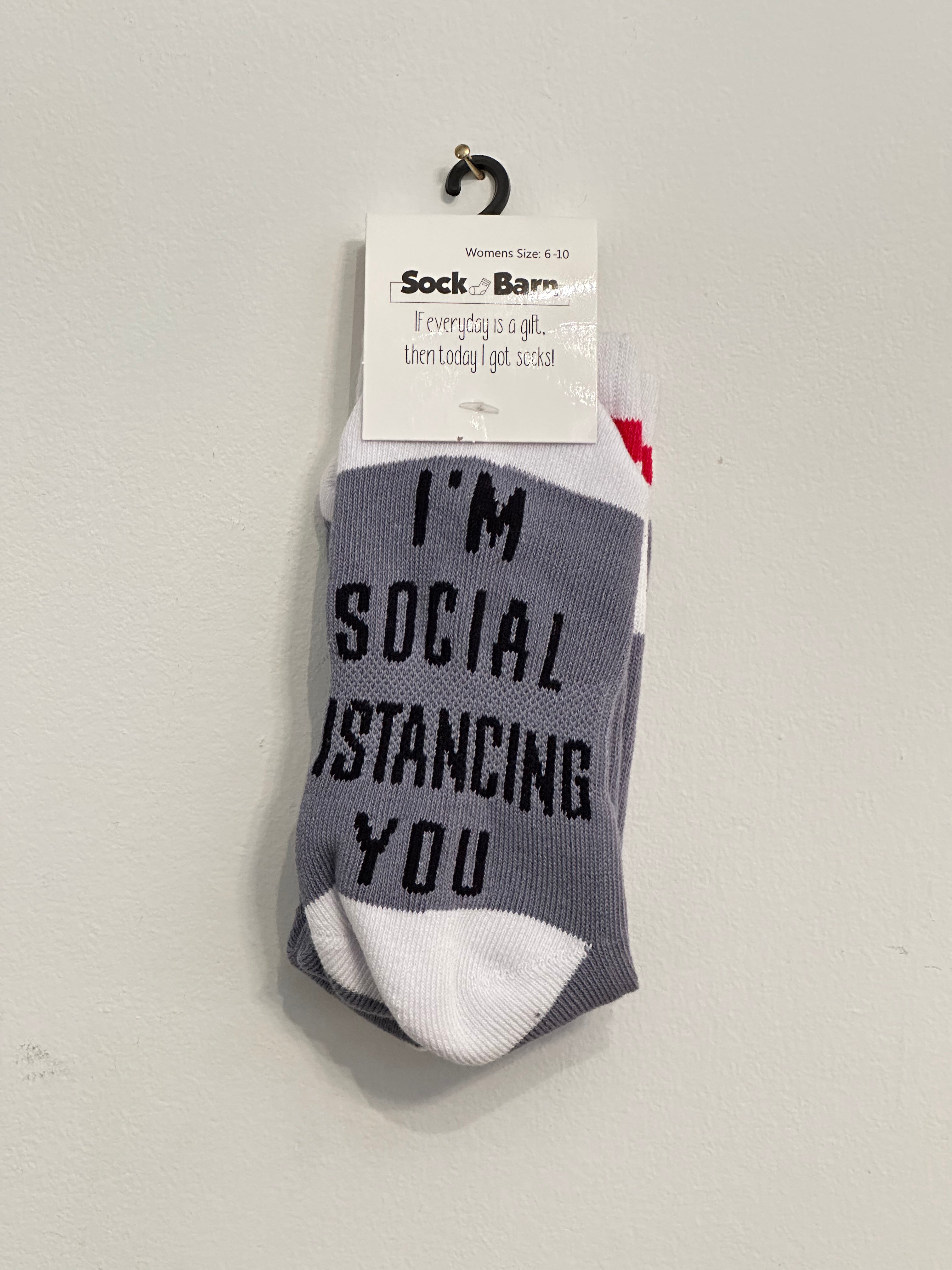 I'm Social Distancing You - Funny Socks | The Sock Barn