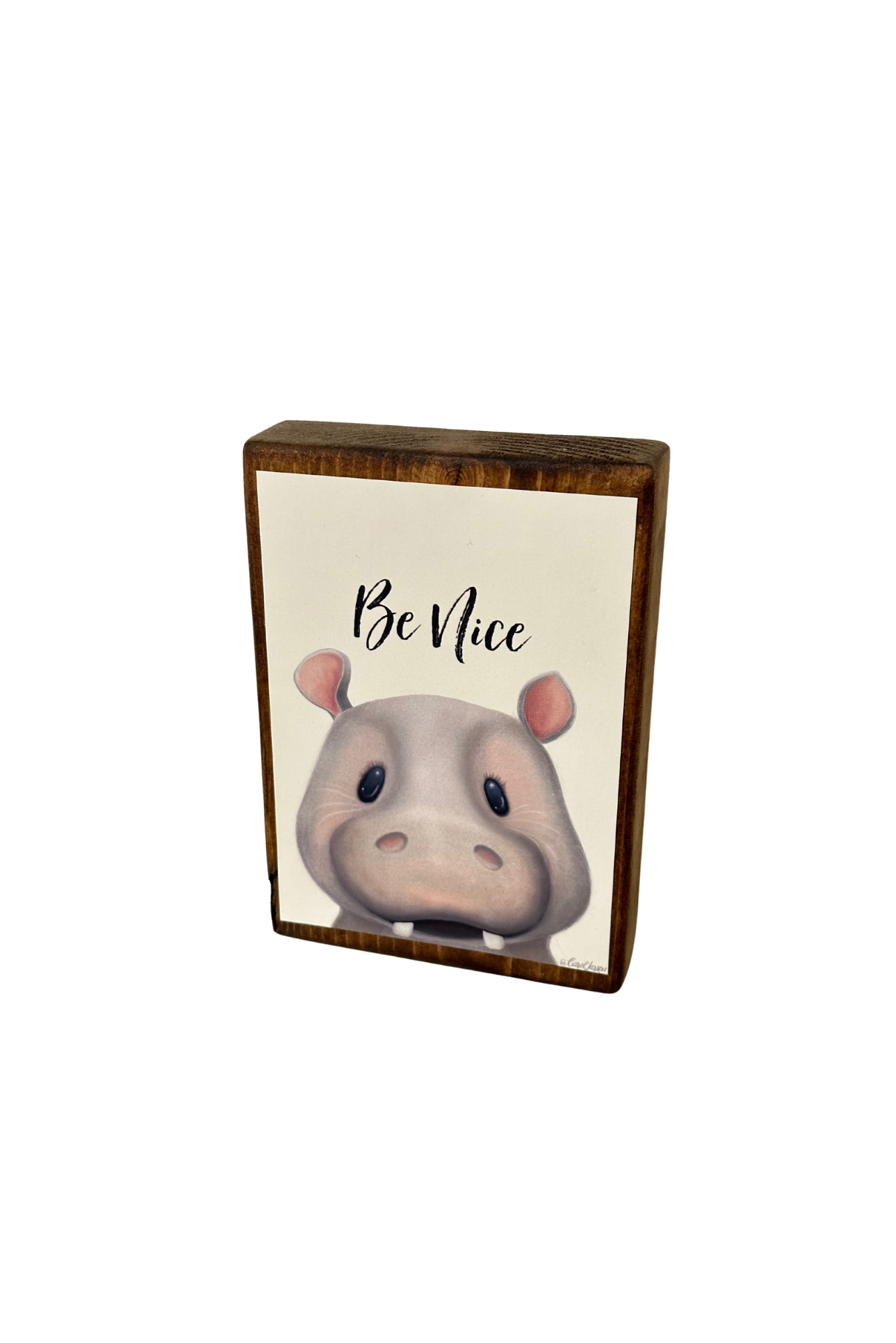 Be Nice Hippo - Shelf Sitter | CC Crafts