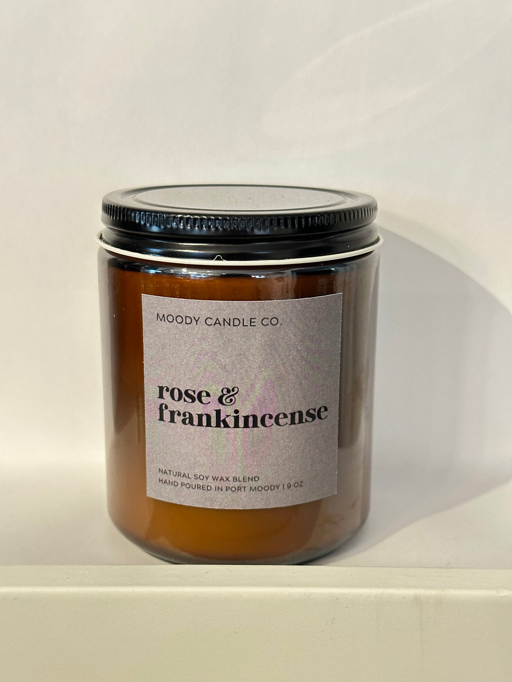 Rose & Frankincense - Glass Jar Candle | Moody Candle Co