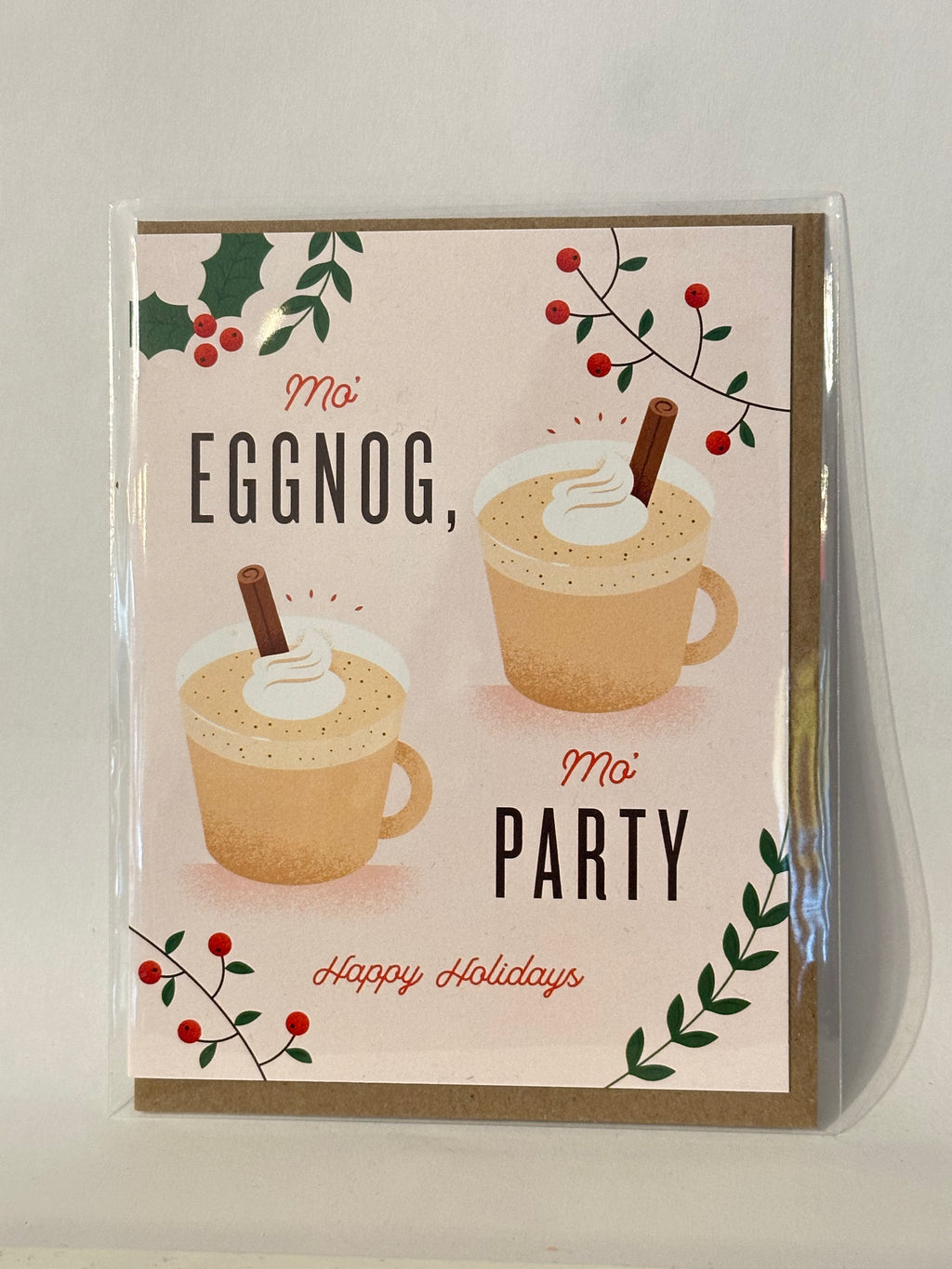 Mo Eggnog, Mo Party - Christmas Greeting Card | Quirky Paper Co.