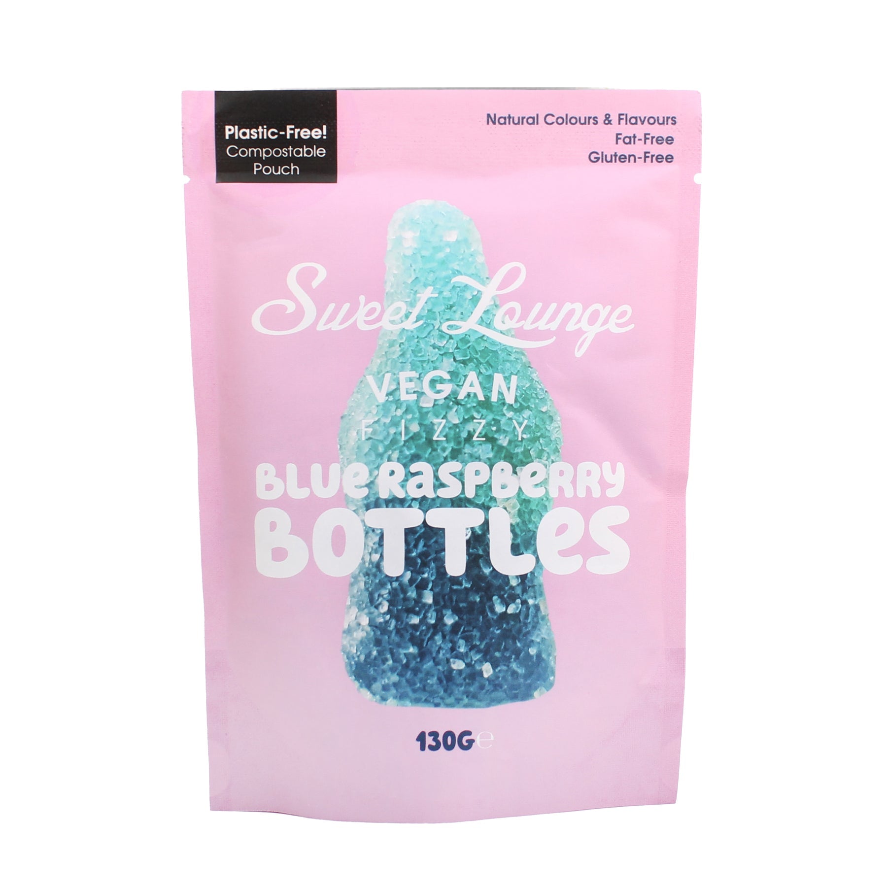 Vegan Fizzy Blue Raspberry Bottles | Sweet Lounge