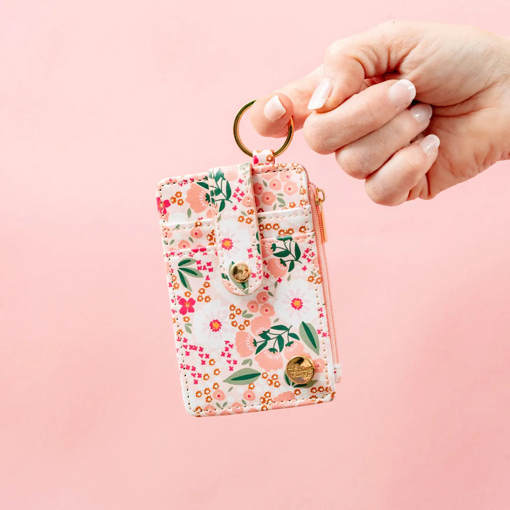 Keychain Card Wallet Pink Floral | The Darling Effect