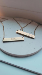 Oma - Bar Necklace | Reign and Cash