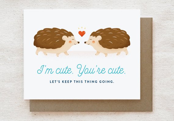 I'm Cute, You're Cute - Greeting Card | Quirky Paper Co.