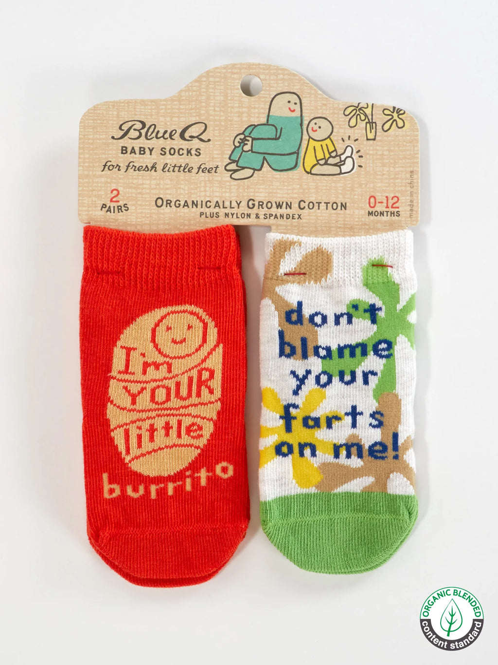 I'm Your Little Burrito/ Don't Blame Your Farts On Me | Baby Socks
