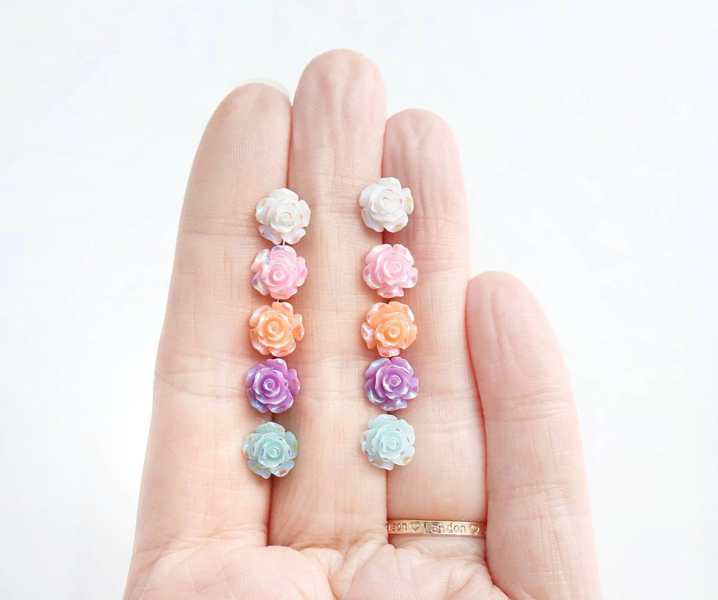 Iridescent Rose - Metal Free Hypoallergenic Earrings | Pretty Ears