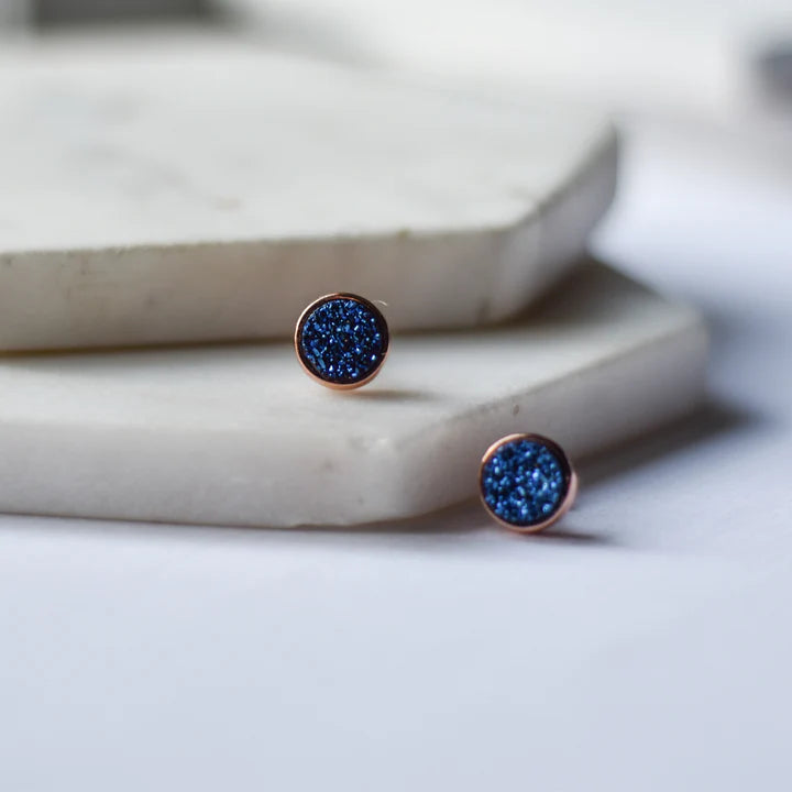 The Izzy - Gold Druzy Earrings | Whimsy's Jewels