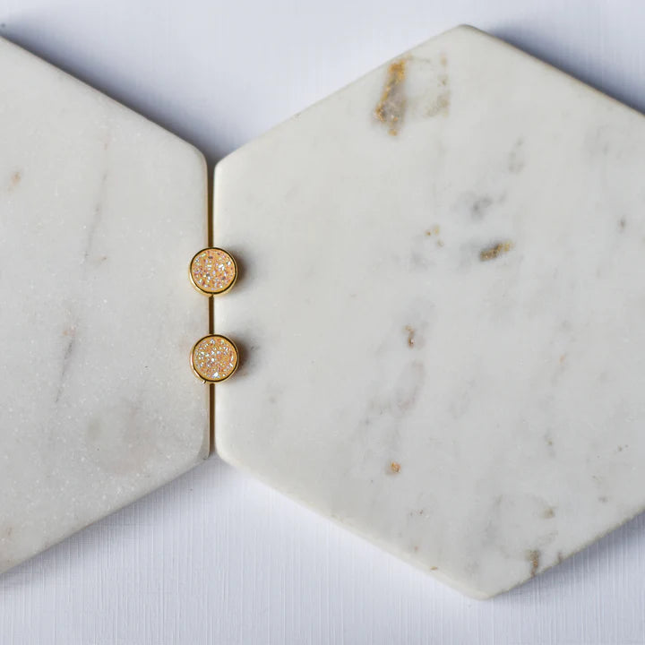 The Izzy - Gold Druzy Earrings | Whimsy's Jewels