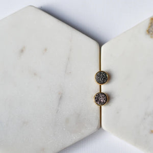 The Izzy - Gold Druzy Earrings | Whimsy's Jewels