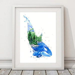 "Kasatka" Orca Whale - Spirit Animal Watercolor Art Print | Elena Markelova