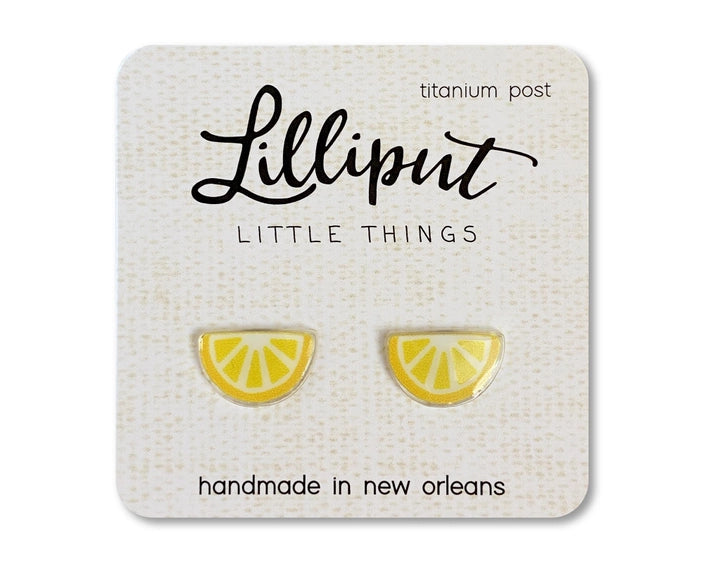 Lemon Wedge Earrings | Lilliput Little Things