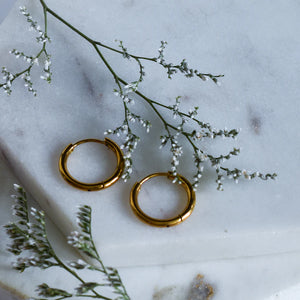 The Lilly - Round Huggie Earrings | Whimsy's Jewels