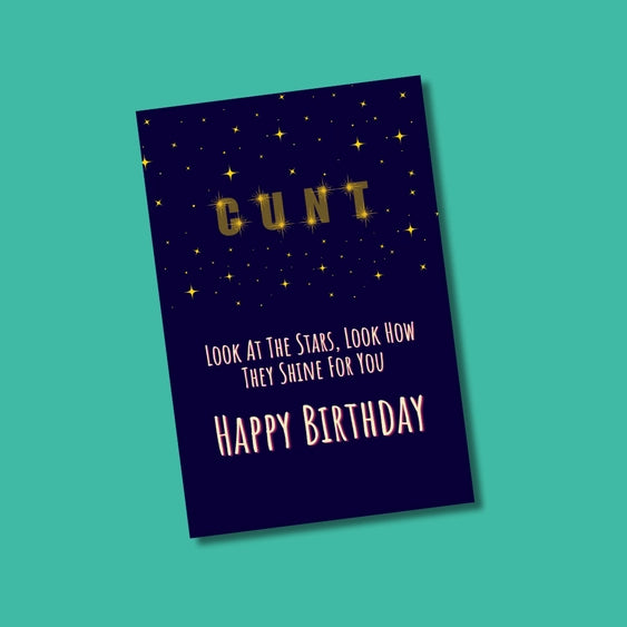 Look At the Stars, Look How They Shine For You! - Birthday Greeting Card | Two Brits Print Co