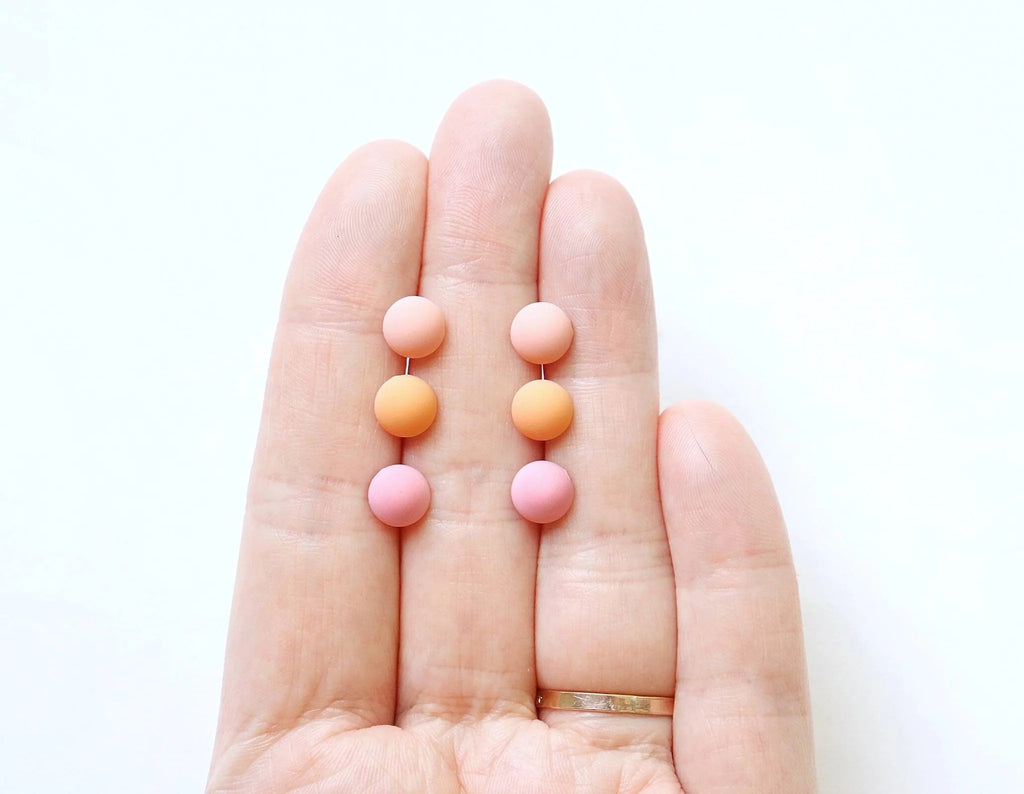 Matte Cabochon - Metal Free Hypoallergenic Earrings | Pretty Ears