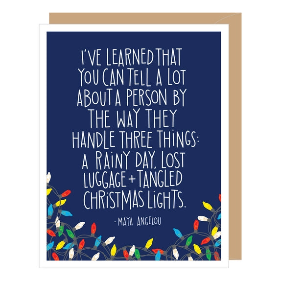 About a Person Quote by Maya Angelou | Holiday Greeting Card
