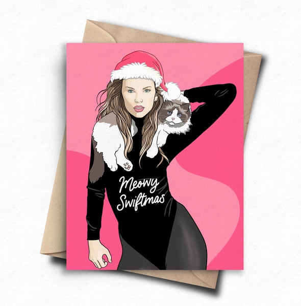 Meowy Swiftmas - Holiday Greeting Card | Pop Cult Paper