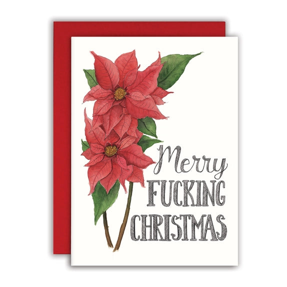 Merry Fucking Christmas - Christmas Card | Naughty Floral