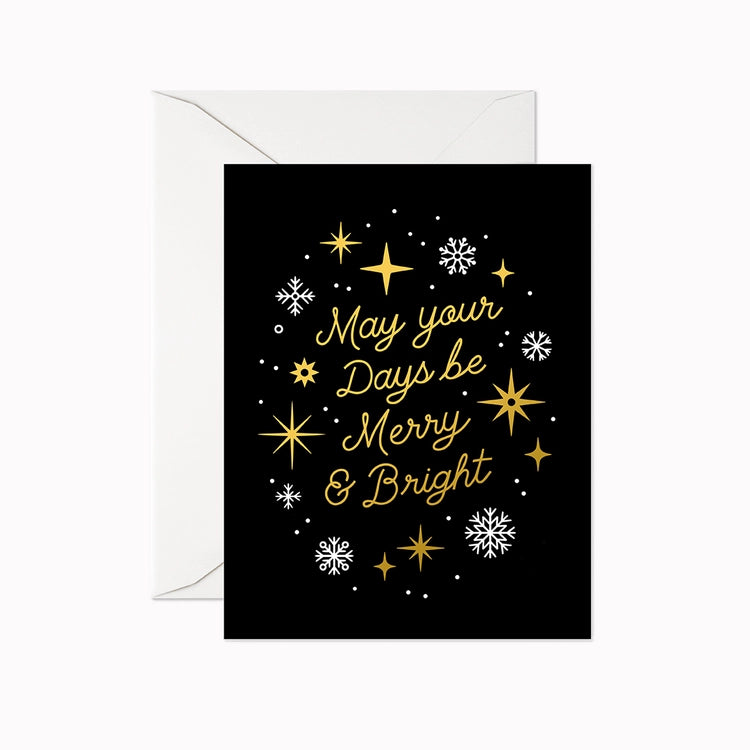Merry and Bright - Holiday Greeting Card | Linden Paper Co.