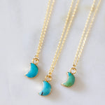 Mini Turquoise Moon - Necklace | Mesa Blue