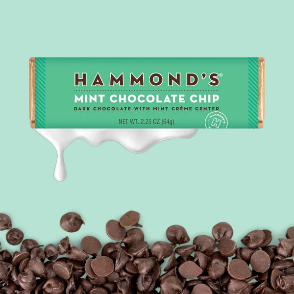 Mint Chocolate Chip Dark Chocolate Bar | Hammond's Candies