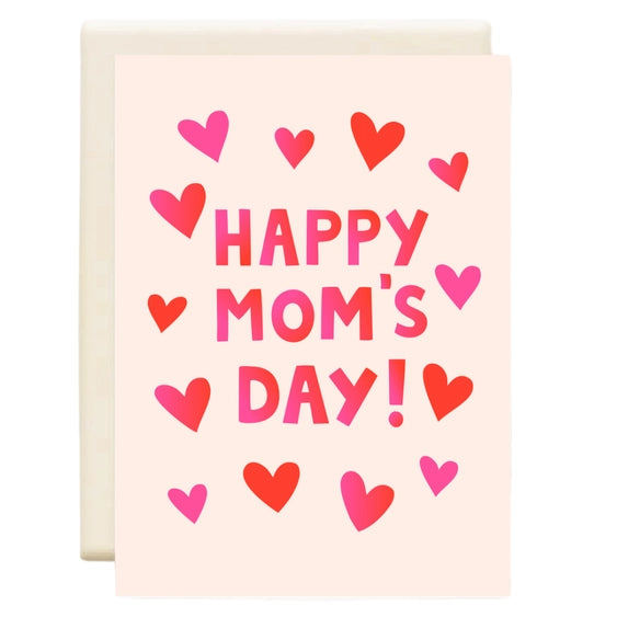 Happy Mom's Day Hearts | Mother's Day Greeting Card