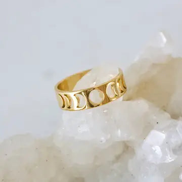 Moon Phase Cuff Ring | Mesa Blue