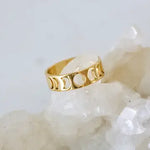 Moon Phase Cuff Ring | Mesa Blue