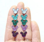 Sparkle Mouse Head - Metal Free Hypoallergenic Earrings | Pretty Ears