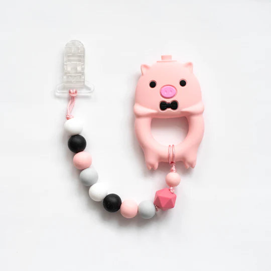 Mr Pig - Teething Clip | Baby Boos Teethers