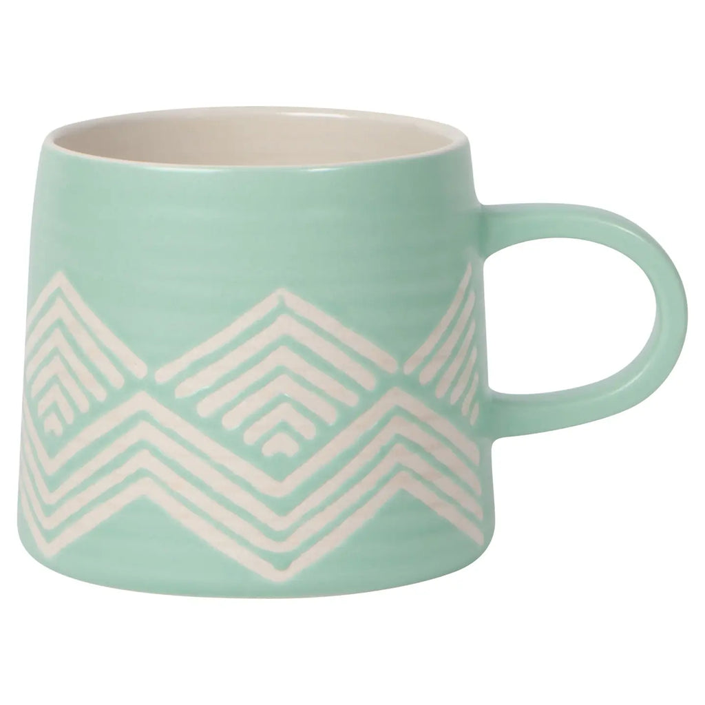 Mint Print Stoneware Mug