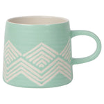 Mint Print Stoneware Mug