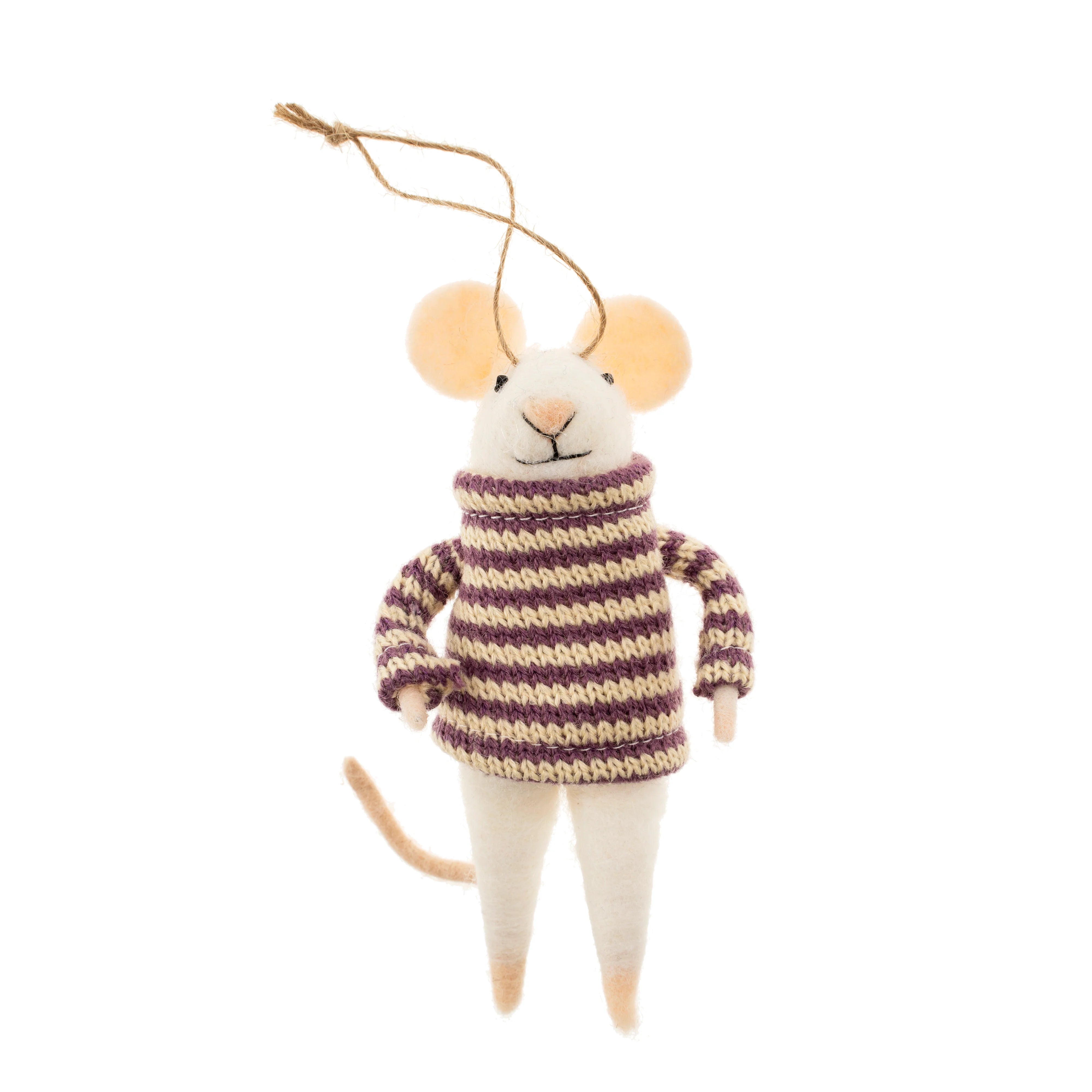 Nellie - Felted Mouse Ornament | Indaba