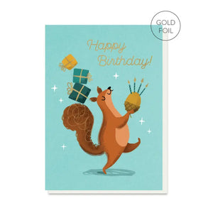Nutty Squirrel - Birthday Card |  Stormy Knight