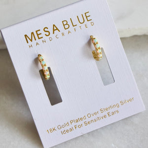 Opal - Huggie Earrings | Mesa Blue