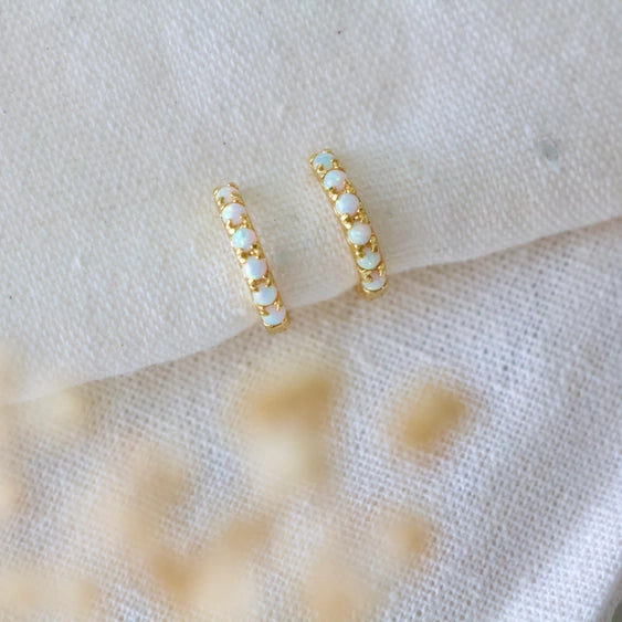 Opal - Huggie Earrings | Mesa Blue