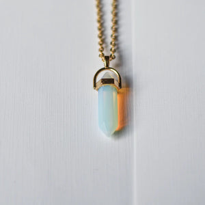 Opalite - Bullet Crystal Necklace | Whimsy's Jewels
