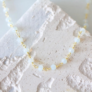 Opalite - Beaded Necklace | Mesa Blue