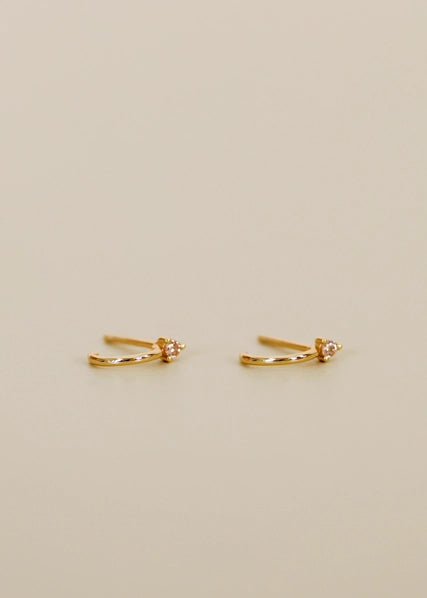 Champagne - Gold Open Hoop Earrings | JaxKelly