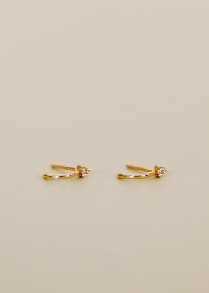 Champagne - Gold Open Hoop Earrings | JaxKelly