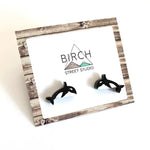 Orca - Wooden Stud Earrings | Birch Street Studio