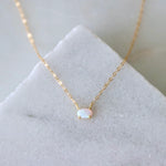 Mini Oval Opal - Necklace | Mesa Blue