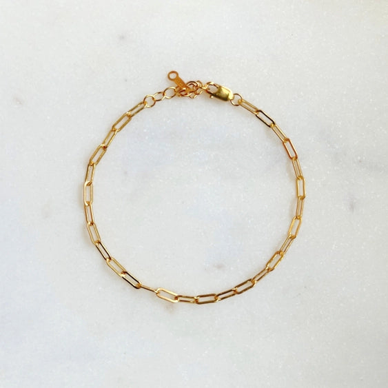 Paperclip Bracelet | Petite Gold