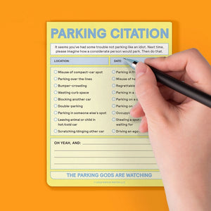 Parking Citation - Nifty Note Pad | Knock Knock