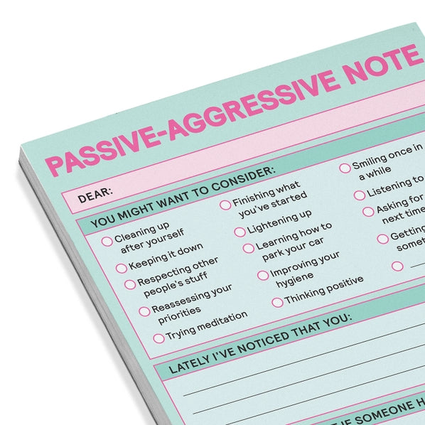 Passive Aggressive - Nifty Note Pad | Knock Knock