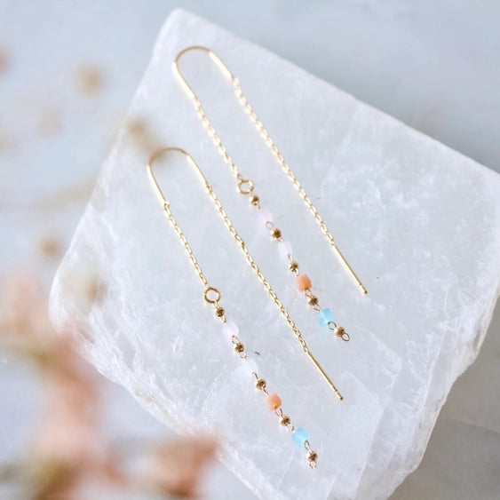 Pastel - Threader Earrings | Mesa Blue