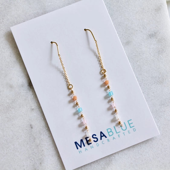 Pastel - Threader Earrings | Mesa Blue