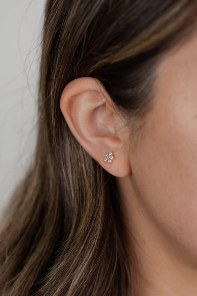 Pavé Flower | Stud Earrings