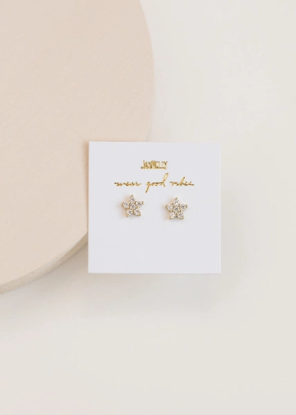 Pavé Flower | Stud Earrings