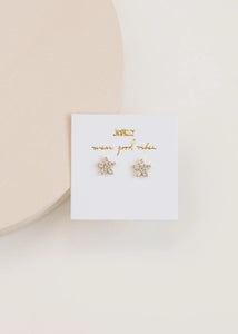 Pavé Flower | Stud Earrings