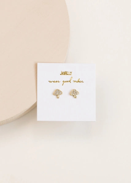 Pavé Mushroom | Stud Earrings
